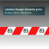 Rubalise Danger Amiante avec pictogramme 50 mm x 100 m